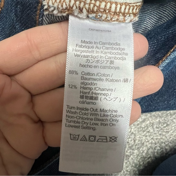 Madewell Jeans Womens 26 Baggy Straight High Rise Cropped Medium Wash - Picture 7 of 10